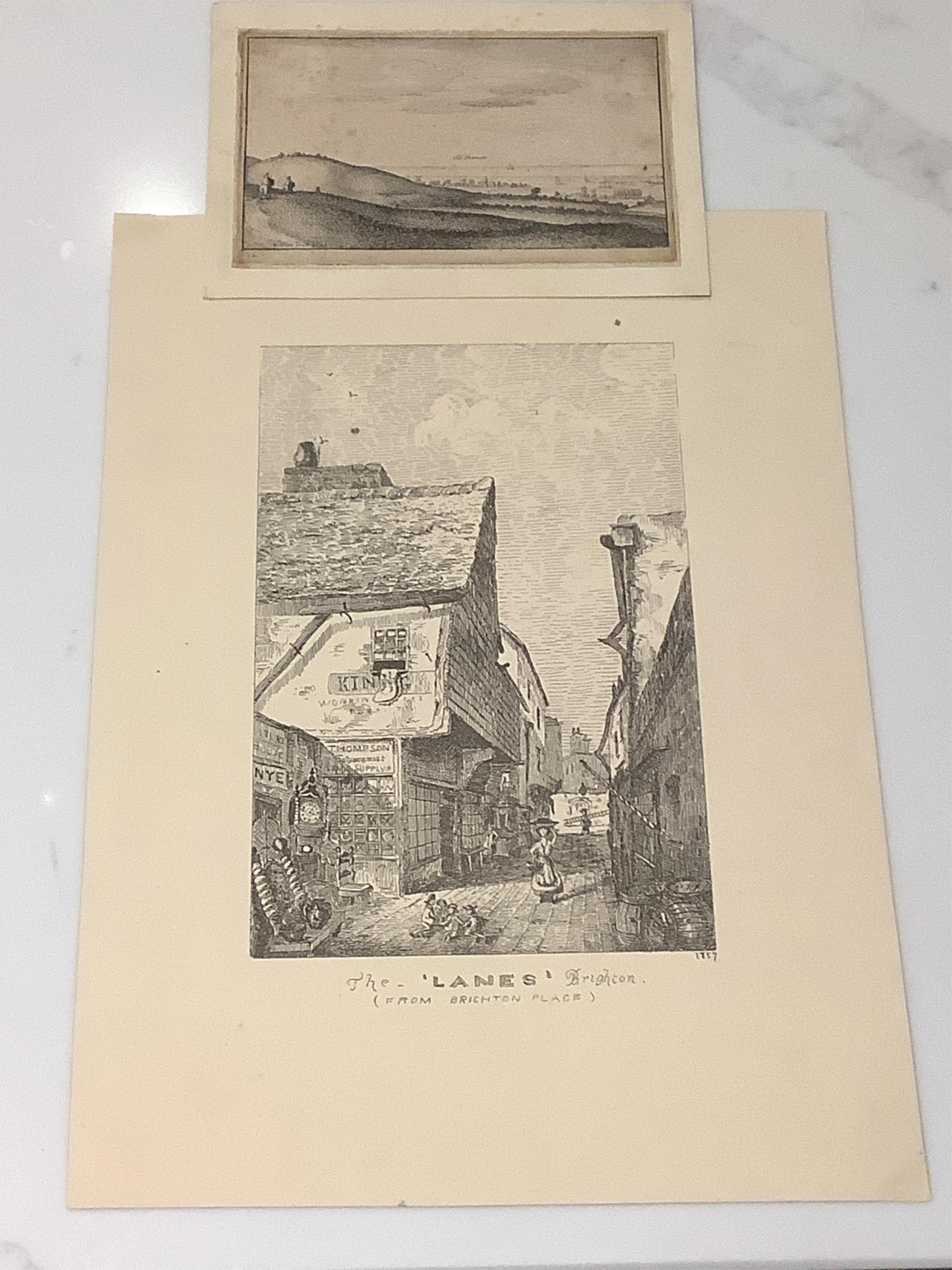 Brighton Area Interest. A group of antique prints and newspapers